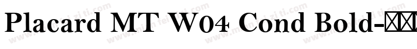 Placard MT W04 Cond Bold字体转换